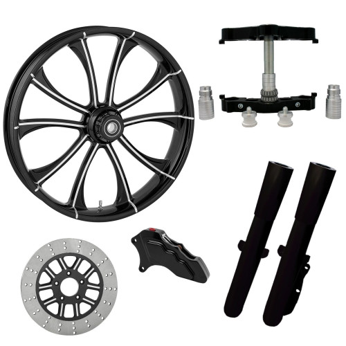 PartzBiz HD: 4409818-Maverick Eclipse 23” ยางล้อด้านเดียวพร้อมท่อนล่างและตัวเลื่อน Raked Triple Trees | ไม่ฝักใฝ่ฝ่ายใด-SNGL-ECL-KIT-23PCKG