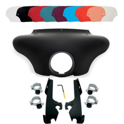 PartzBiz HD DS23300075|DS23200078|& Windshield - Memphis Shades Batwing Fairing Black Trigger Lock Mount Shield FXST/D/B FXDWG | MEM7081 และ MEB8968