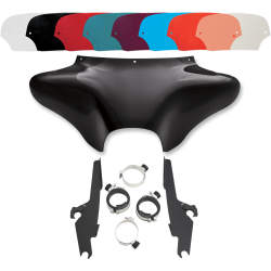 PartzBiz HD DS23300017|DS23210102|& Windshield - Memphis Shades Batwing Fairing Black Trigger Lock Mount Shield V-Star Classic | MEM7011 และ MEM8992
