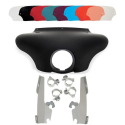 PartzBiz HD DS23300075|DS23200011|& Windshield - Memphis Shades Batwing Fairing ขัดเงา Trigger Lock Mount Shield FXD FXDL 1200C | MEM7081 และ MEM8967