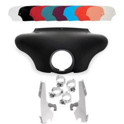 PartzBiz HD DS23300075|DS23200031|& Windshield - Memphis Shades Batwing Fairing โล่ Mount Lock ขัดเงา FXSB FXDWG | MEM7081 และ MEM8977