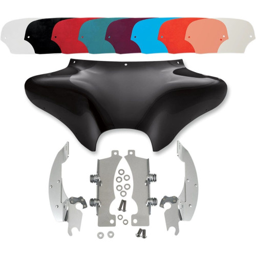 PartzBiz HD: 4409742-Memphis Shades Batwing Fairing ขัดเงา Trigger Lock Mount Shield V-Star XV950 | MEM7031 และ MEK1915