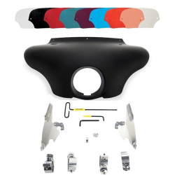 PartzBiz HD DS23300075|DS23200140|& Windshield - Memphis Shades Batwing Fairing ขัดเงา Trigger Lock Mount Shield XL 1200C 11-18 | MEM7081 และ MEK2008