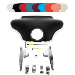 PartzBiz HD DS23300075|DS23200156|& Windshield - Memphis Shades Batwing Fairing ขัดเงา Trigger Lock Mount Shield XL 883L 11-18 | MEM7081 และ MEK2004