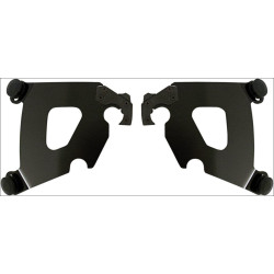 PartzBiz HD DS23200127 - Memphis Shades Black Plate Mounts Cafe Fairing Harley Dyna & XL 48 | MEB1894