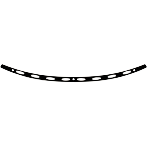 PartzBiz HD: 4409724-Memphis Shades Black Stainless Steel Windshield Trim Oval Harley Batwing 14-Up