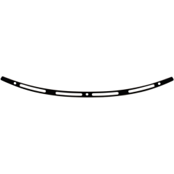 PartzBiz HD DS23500375 - Memphis Shades Black Stainless Steel Windshield Trim Slots Harley Batwing 14-Up