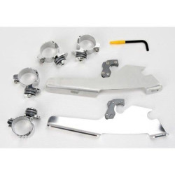 PartzBiz HD DS23200111 - Memphis Shades Fats Slim กระจกหน้ารถไม่มีเครื่องมือ Trigger-Lock Mount Kit Harley XL1200 10-15