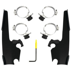 PartzBiz HD DS23200266 - Memphis Shades Fats Slim Windshield Trigger-Lock Mount Kit Harley Roadster 16-20