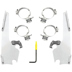 PartzBiz HD DS23200267 - Memphis Shades Fats Slim Windshield Trigger-Lock Mount Kit Harley Roadster 16-20