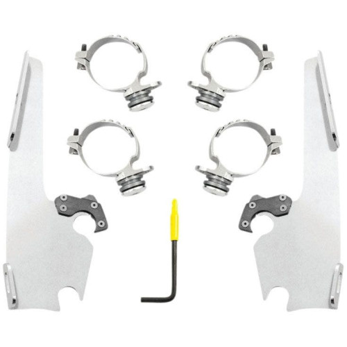 PartzBiz HD: 4409654-Memphis Shades Fats Slim Windshield Trigger-Lock Mount Kit Harley Roadster 16-20