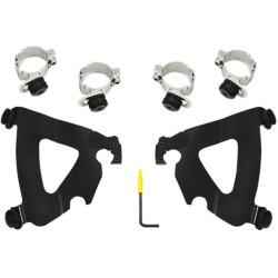 PartzBiz HD DS23200214 - Memphis Shades MEb2038 Black Road Warrior Fairing Trigger Lock Mount Kit Dyna 2320-0214 23200214