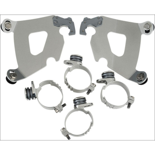 PartzBiz HD: 4409565-Memphis Shades แฟริ่ง Trigger-Lock Mount Cafe ขัดเงา รุ่น Harley Dyna | มีค1994