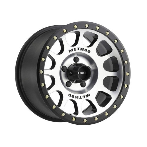 PartzBiz HD: 4409535-Method Race Wheels NV Machined - ลิปสีดำ 17X8.5 5X5 5X127 +ขอบออฟเซ็ต 0 มม. Jeep Wrangler JK JL JT Gladiator Grand Cherokee WJ WK WK2 Commander ล้อขอบอัพเกรด 5x127 5 Lug Offroad 4x4