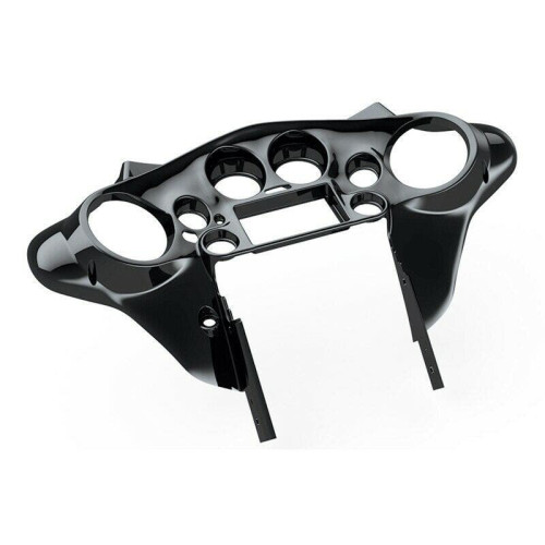 PartzBiz HD: 4409499-Metra 95-HDIF วิทยุ Double DIN Batwing Fairing ชุดติดตั้ง Harley Touring 98-13 Android Auto หัวหน้าหน่วยวิทยุรถจักรยานยนต์ electra road glide tour tri glide king touring system dash ทาสีดำ