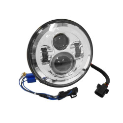 PartzBiz HD EP-DAY-CH & EP-H4-TOUR-ADPT - Mid USA 11004 Chrome 7 ” ไฟหน้า LED สีขาวสว่าง 94-19 Harley Davidson Softail Touring ไฟหน้าโคมไฟ 7 นิ้วรอบ custom chopper bagger จักรยาน jeep wrangler TJ LJ JK JL แสงอัพเกรดทดแทน PartzBiz HD EP-DAY-CH & EP-H4-TOUR-ADPT - Mid USA 11004 Chrome 7 ” ไฟหน้า LED สีขาวสว่าง 94-19 Harley Davidson Softail Touring ไฟหน้าโคมไฟ 7 นิ้วรอบ custom chopper bagger จักรยาน jeep wrangler TJ LJ JK JL แสงอัพเกรดทดแทน