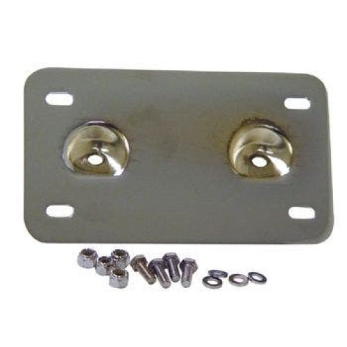 PartzBiz HD: 4409322-Mid USA 13270 Chrome Plated Lay Back License Plate Mount Harley Touring 99-Up