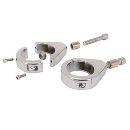 PartzBiz HD: 4409324-Mid USA 13418 V-Factor Chrom Front Turn Signal Mounts For 39mm Harley Fork Tubes | 13418