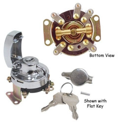 PartzBiz HD MU15030 - Mid USA 15030 V-Factor Chrome 5 Post Ignition Switch 36-95 Harley 71501-73T