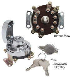 PartzBiz HD MU15031 - Mid USA 15031 Chrome 6 Post Ignition Switch 1936-1995 Harley Big Twin 71505-73T 