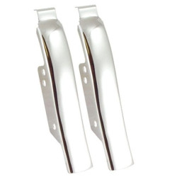PartzBiz HD MU26312 - Mid USA 26312 V-Factor Chrome Steel Saddlebag Filler Panels 93-08 Harley Davidson Touring Bagger Custom Motorcycle Chopper Bike Upgrade Body Saddle Bag Fender Panel Shock Cover