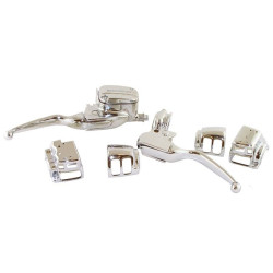 PartzBiz HD MU44746 - Mid USA 44746 Chrome Handlebar Controls & Switch Housings 96-06 Harley-Davidson Touring clutch brake master cylinder switch button covers