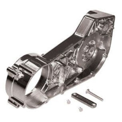 PartzBiz HD MU78221 - Mid USA 78221 V-Factor Chrome Inner Primary Covers Harley Wide Tire Softail 90-93 flst fls fxd deluxe slim low fat boy bob
