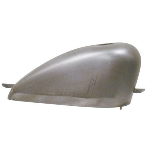 PartzBiz HD: 4409103-Mid USA 81025 Steel 2.4 Gallon Low Tunnel Bobber Gas Fuel Tank Harley Custom chopper vintage retro cell
