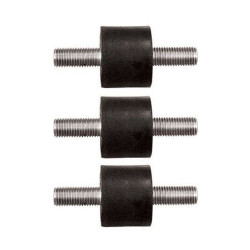 PartzBiz HD MU83563 - Mid USA 83563 Heavy Duty Rubber Mounts Oversize Studs 3-Pack 5/16-24 X 3/4" Long Metric Custom Motorcycle Bike Chopper Engine Replacement Upgrade Parts