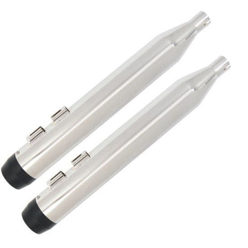 PartzBiz HD: 4409117-Mid USA 97008 Chrome w/ Black 4" Tip Powerhouse Slip On Mufflers 85-16 HD Touring electra ultra road glide king exhaust pipes upgrade PartzBiz HD: 4409117-Mid USA 97008 Chrome w/ Black 4" Tip Powerhouse Slip On Mufflers 85-16 HD Touring electra ultra road glide king exhaust pipes upgrade