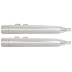 PartzBiz HD MU97024 - Mid USA 97024 Chrome 4" Barrel Tip Powerhouse Slip On Mufflers 85-16 HD Touring electra ultra road glide king exhaust pipes upgrade 