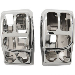 PartzBiz HD MU13320 - Chrome Switch Button Housing Pair Set OE Style Controls Harley Touring 14-20 PartzBiz HD MU13320 - Chrome Switch Button Housing Pair Set OE Style Controls Harley Touring 14-20