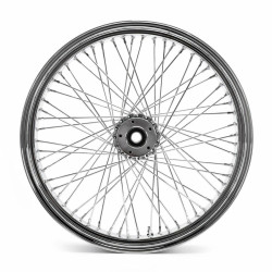 PartzBiz HD MU51687 - Mid USA V-Factor 51687 Chrome 60 Spoke Wheel Billet Hub 23" x 3" 00-07 Touring Electra Street Road Glide King best new custom chopper bobber rim 