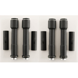 PartzBiz HD MW91-983 - MidWest 91-983 Ultima Black Push Rod Tube Cover Kit Harley Davidson Twin Cam 00-Up Bezel Accent Upgrade Replacement Custom Chopper Bike Best 