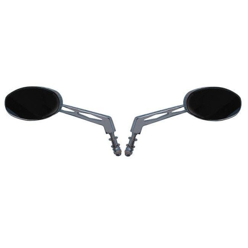 PartzBiz HD: 4409011-MidWest 46-134 Chrome Aluminum Cat Eye Motorcycle Mirror Universal Harley 8mm PartzBiz HD: 4409011-MidWest 46-134 Chrome Aluminum Cat Eye Motorcycle Mirror Universal Harley 8mm