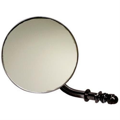 PartzBiz HD: 4408971-MidWest 46-18 Black Aluminum 4.5" Round Motorcycle Mirror Right Hand Harley 8mm