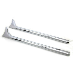 PartzBiz HD MW64-369 (x2) - MidWest 64-369 Chrome 1-3/4" Dia. x 29" L Fishtail Exhaust Pipe Slip-On Harley