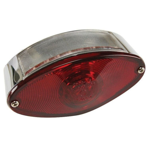 PartzBiz HD: 4408987-MidWest 8-186 Chrome / Red Cat Eye Motorcycle 12V LED Brake Taillight Harley PartzBiz HD: 4408987-MidWest 8-186 Chrome / Red Cat Eye Motorcycle 12V LED Brake Taillight Harley