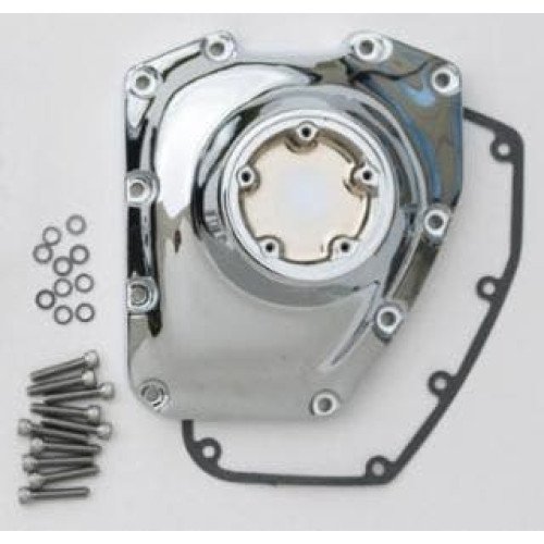 PartzBiz HD: 4408954-Midwest 88-90 Chrome Cam Cover w/ปะเก็นและฮาร์ดแวร์สำหรับ 01-19 Harley V-twin Shaft เครื่องยนต์อุปกรณ์เสริมที่กำหนดเอง Chopper Motor อัพเกรดอะไหล่สไตล์ใหม่ 8890