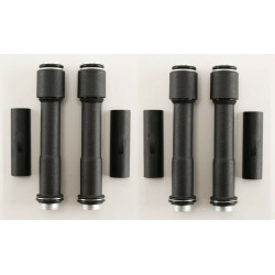 PartzBiz HD MW91-981 - MidWest 91-981 Ultima Black Push Rod Tube Cover Kit Harley EVO 84-99 Sportster Engine Bezel Accent Upgrade Replacement Custom Chopper Bike Best 