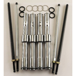 PartzBiz HD MW91-995 - MidWest 91-995 Ultima Chrome Quick Change Adjustable PushRod Kit Harley Davidson EVO Evolution Big Twin Custom Motorcycle Chopper Bike Upgrade Replacement Best New Engine Performance