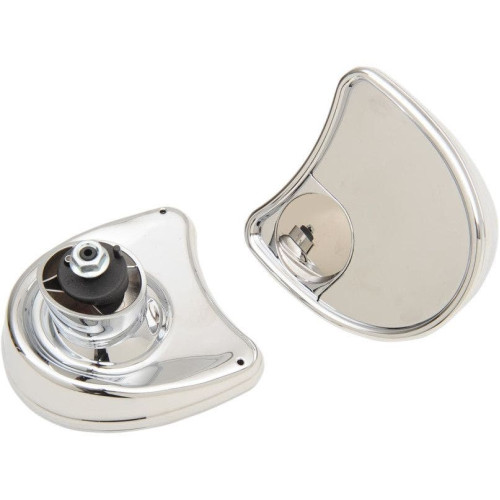 PartzBiz HD: 4408903-Drag Chrome Blind Spot Fairing Mounted Mirrors Harley FLHT/X Batwing 14-17 | 0640-0794