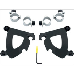 PartzBiz HD DS23200116 - Memphis Shades Black Trigger-Lock Mount Gauntlet Fairing Harley XL 48 1200X | MEB1984