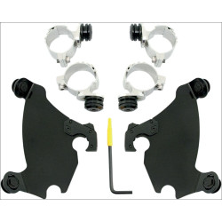 PartzBiz HD DS23200105 - Memphis Shades Black Trigger-Lock Mount Gauntlet Fairing Harley XL 883C 1200C | MEB1981