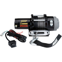 PartzBiz HD DS45050760 - Moose 2500 LB Aggro 4 ล้อ ATV 2500S Winch เชือกสังเคราะห์ W/Dash SWITCH 104307