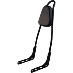 PartzBiz HD MWL-156T-18-WP-MB - Motherwell Matte Black Classic 25” ซิสซี่บาร์ทรงสูงพร้อมแผ่นรองสำหรับ Harley M8 Softail รุ่น 18-Up ที่ดีที่สุด อัปเกรดใหม่ คัสตอมชอปเปอร์ bobber MWL156T18-MB-WP