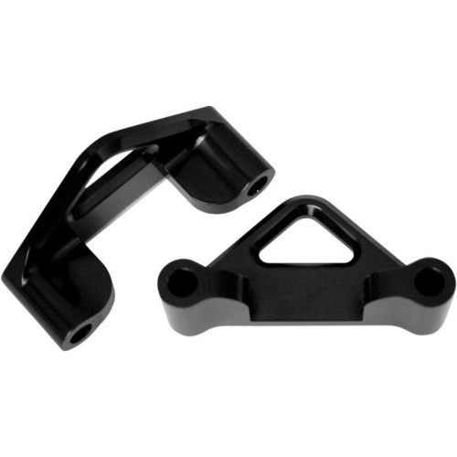 PartzBiz HD: 4408728-Accutronix Hot Legs Bagger Legs Black 1.25" Spacers 5.5" Front Fenders 84-13 | TFS41-EMF125B