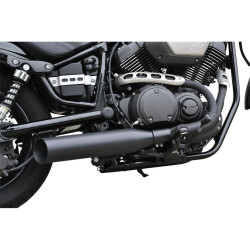 PartzBiz HD DS18112634 - Baron Customs 4" Diameter Slash-Cut Black Slip On 14-16 Yamaha Bolt BA-1050-01B muffler exhaust pipes header 18112634 1811-2634