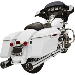 PartzBiz HD DS18011084 - Bassani DNT Deep N Throaty All Chrome Tip 4" Slip On Mufflers Straight 2017 | 1F72DNT6
