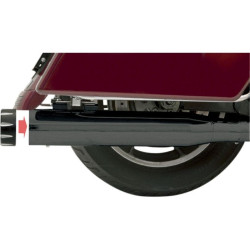 PartzBiz HD DS18011089 - Bassani Black Quick Change 4" Slip On Straight Style Mufflers Harley 17 No Tips | 1F742B